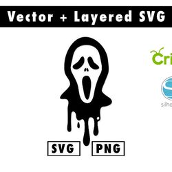 halloween face  svg, png files for cricut machine , anime svg , manga svg