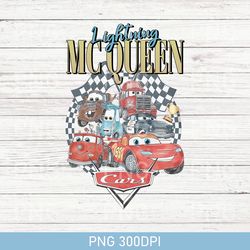 retro lightning mcqueen png, retro disney cars png, cars theme birthday png, mcqueen 1977 png, disneyland cars land png