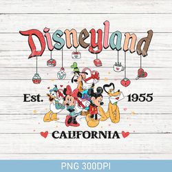 Disneyland Est 1955 California PNG, XoXo Valentines Sublimation, Retro Valentine PNG, Mouse Valentine's Day PNG, Mickey
