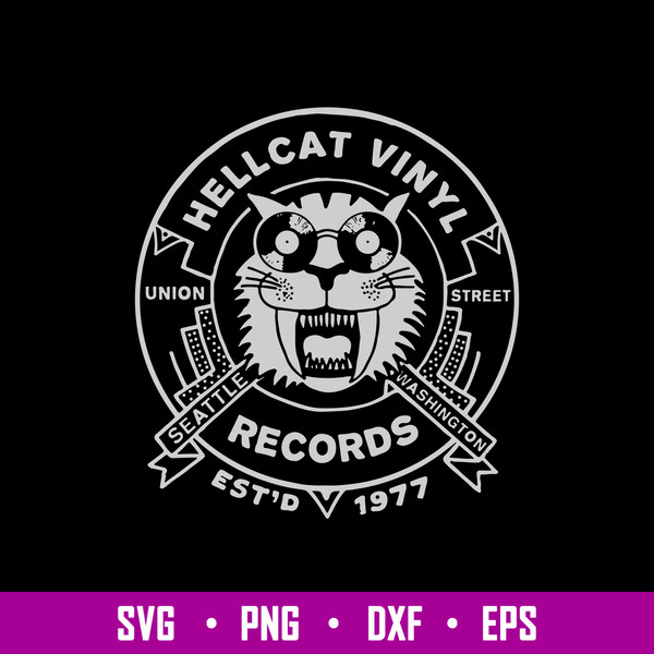 Hellcat Vinyl Records Svg, Png Dxf Eps File.jpg
