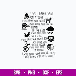 I WIll Drink Wine On a Boat Svg, Wine Svg, Png Dxf Eps File