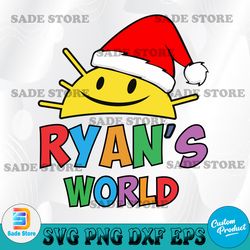 ryan's world with red hat svg, christmas svg, cricut, svg files, file for cricut, for silhouette, cut file, dxf, png