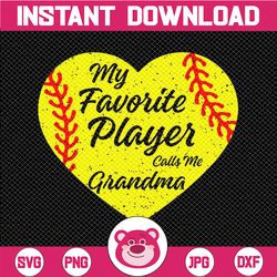 Baseball Grandma Svg, Fun Gift For Grandma Svg, My Favorite Players Call Me Grandma Svg, Baseball Grandma Png, Love Base