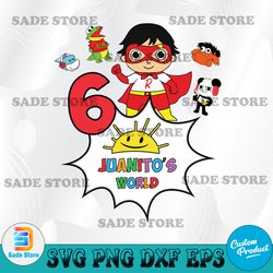 personalized name and age birthday boy svg, ryan's world svg, cricut, svg files, file for cricut, for silhouette