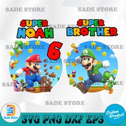 Super Noah 6 years old svg, mine craft svg, Cricut, svg files, File For Cricut, For Silhouette, Cut File, Dxf, Png, Svg