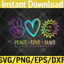 Peace Love Suns, Inspirational, School Svg, Eps, Png, Dxf, Digital Download