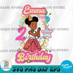 gracie's corner birthday girl svg, custom design name and age svg
