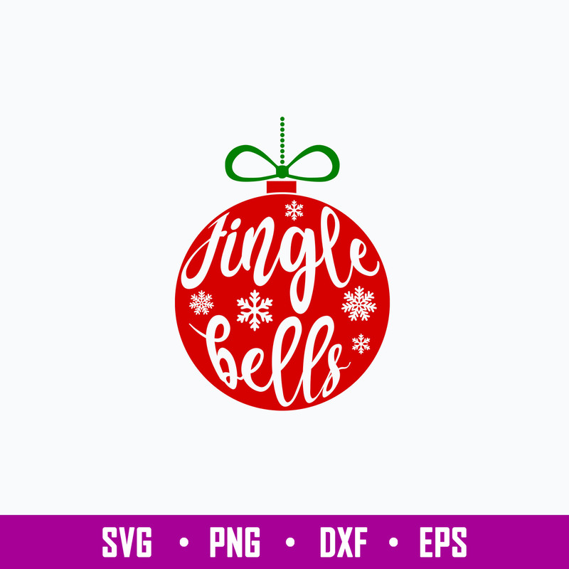 Jingle Bells Bauble Svg, Christmas Svg, Png Dxf Eps File.jpg