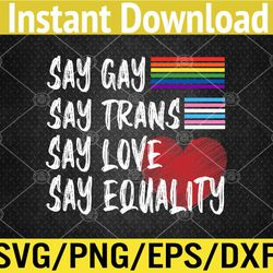 Florida Gay Say Gay Say Trans Stay Proud LGBTQ Gay Rights Svg, Eps, Png, Dxf, Digital Download