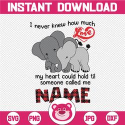personalized name i never knew how much love my heart could hold til someone called me grandma png valentineday sublimat