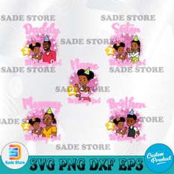 family of birthday girl svg, custom gracies corner family, gracies corner birthday svg, gracies corner  svg, birthday