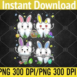 Dental Squad Dental Life Cute Bunny Funny Tooth Easter Day PNG, Digital Download