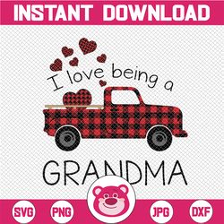 i love being a grandma car heart buffalo plaid png png,car gigi png png instant download png printable - digital print