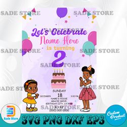 gracies corner party invitation, gracies with baby happy birthday svg, gracies corner, birthday svg, svg, cricut, png