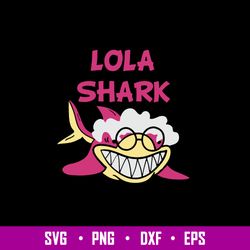 Lola Shark Svg, Shark Fish Pink Svg, Png Dxf Eps File