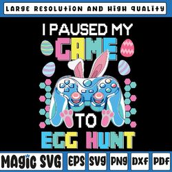 i paused my game to egg hunt easter funny gamer png, bunny controller png, easter bunny, digital download