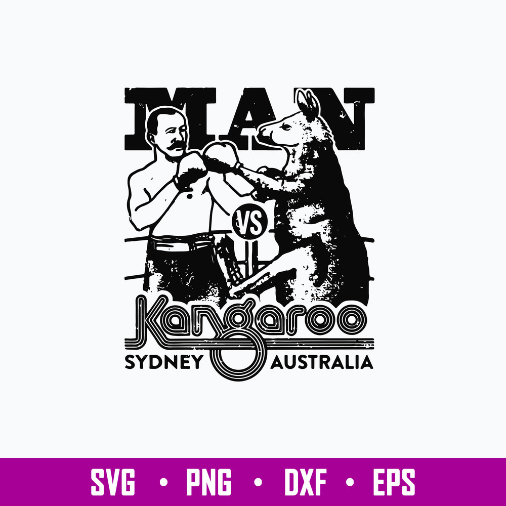 Man kangaroo Sydney Australia Svg, Kangaroo Boxing Svg, Png Dxf Eps File.jpg
