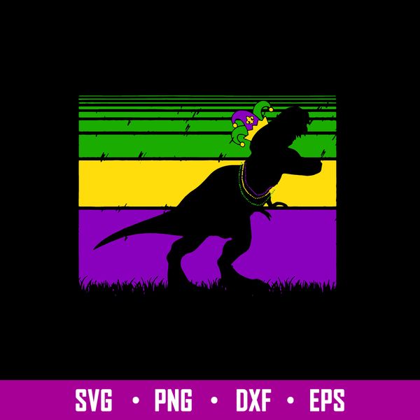Mardi Gras Dinosaur Svg, Dinosaur Svg, Png Dxf Eps File.jpg