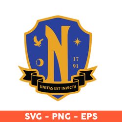 Nevermore Academy Logo Png, Unitas Est Invicta Tee, Wednesday Png, Unitas Est Invicta Logo Png - Download File