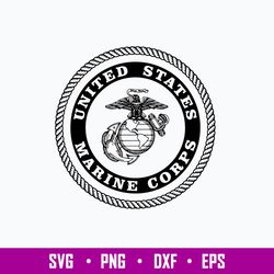 marine corp globe and anchor seal svg, png dxf eps file