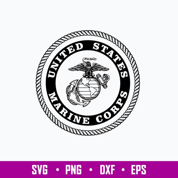 Marine Corp Globe and Anchor seal Svg, Png Dxf Eps File.jpg