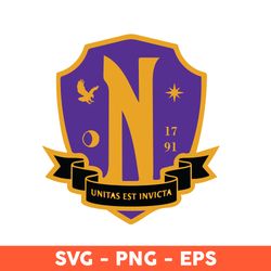 Wednesday Logo Png, Nevermore Academy Logo Png, Unitas Est Invicta Tee, Unitas Est Invicta Logo Png - Download File