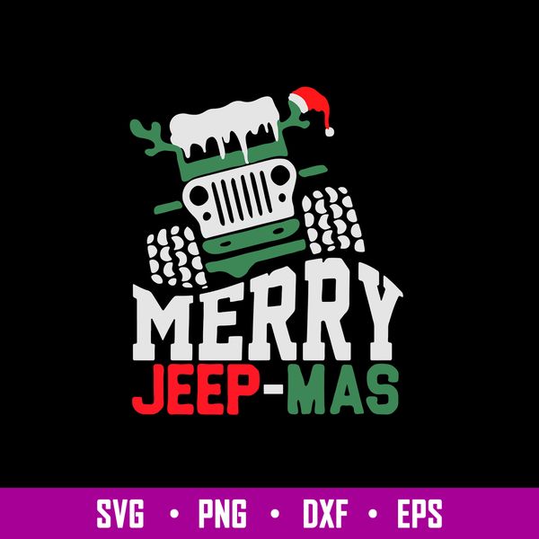 Merry Jeepmas Svg, Jeep Car Svg, Christmas Svg, Png Dxf Esp File.jpg