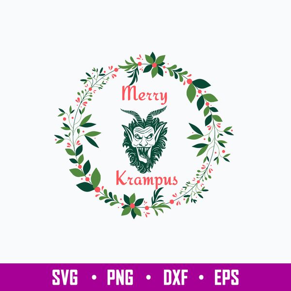 Merry Krampus Svg, Krampus Svg, christmas Svg, Png Dxf Eps File.jpg