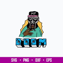 MF Doom Svg, MF Rapper Svg, Music Lover Rap Hip Hop Svg, Png Dxf Eps File