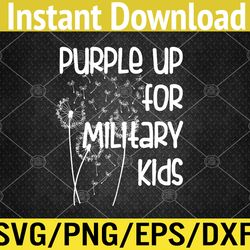 Purple up for Military Month of the Military Child Svg, Eps, Png, Dxf, Digital Download