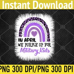 Purple Up For Military Kids Month of the Military Child PNG, Digital Download