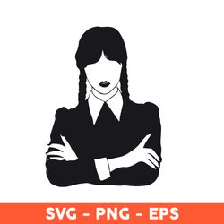 Wednesday Addams Svg, Wednesday Addams Png Design, Addams Family Svg - Download File