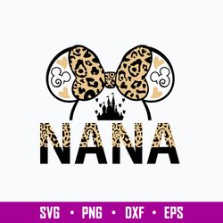 Mouse Nana Leopard Svg, Minie Mouse Svg, Disney Svg, Png Dxf Eps File
