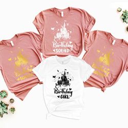 birthday girl shirt, women disney birthday tees, disney birthday girl with disney castle shirt, birthday shirts for wome