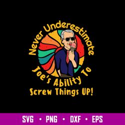 Never Underestimate Joes Ability To Screw Things Up Svg, Png Dxf Eps File