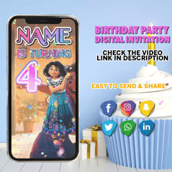 encanto video invitation, encanto birthday invitation video, madrigal invitation video, personalized invitation video