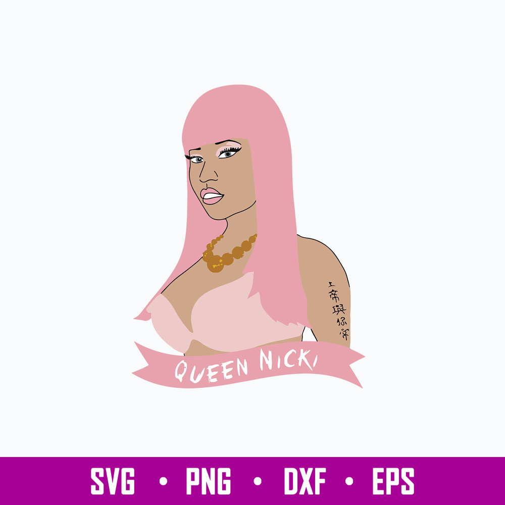 Nicki Minaj Svg, Rapper Nicki Minaj Svg, Girl Rapper Svg, Celebrity Rapper Svg, Png Dxf Eps File.jpg
