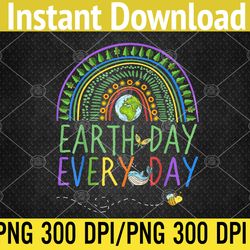 Pretty Earth Day Every Day Rainbow with Trees Earth Day PNG, Digital Download