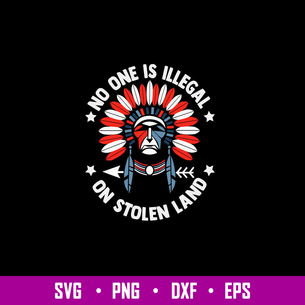No One Is Illegal On Stolen Land Svg, Png Dxf Eps Digital File.jpg