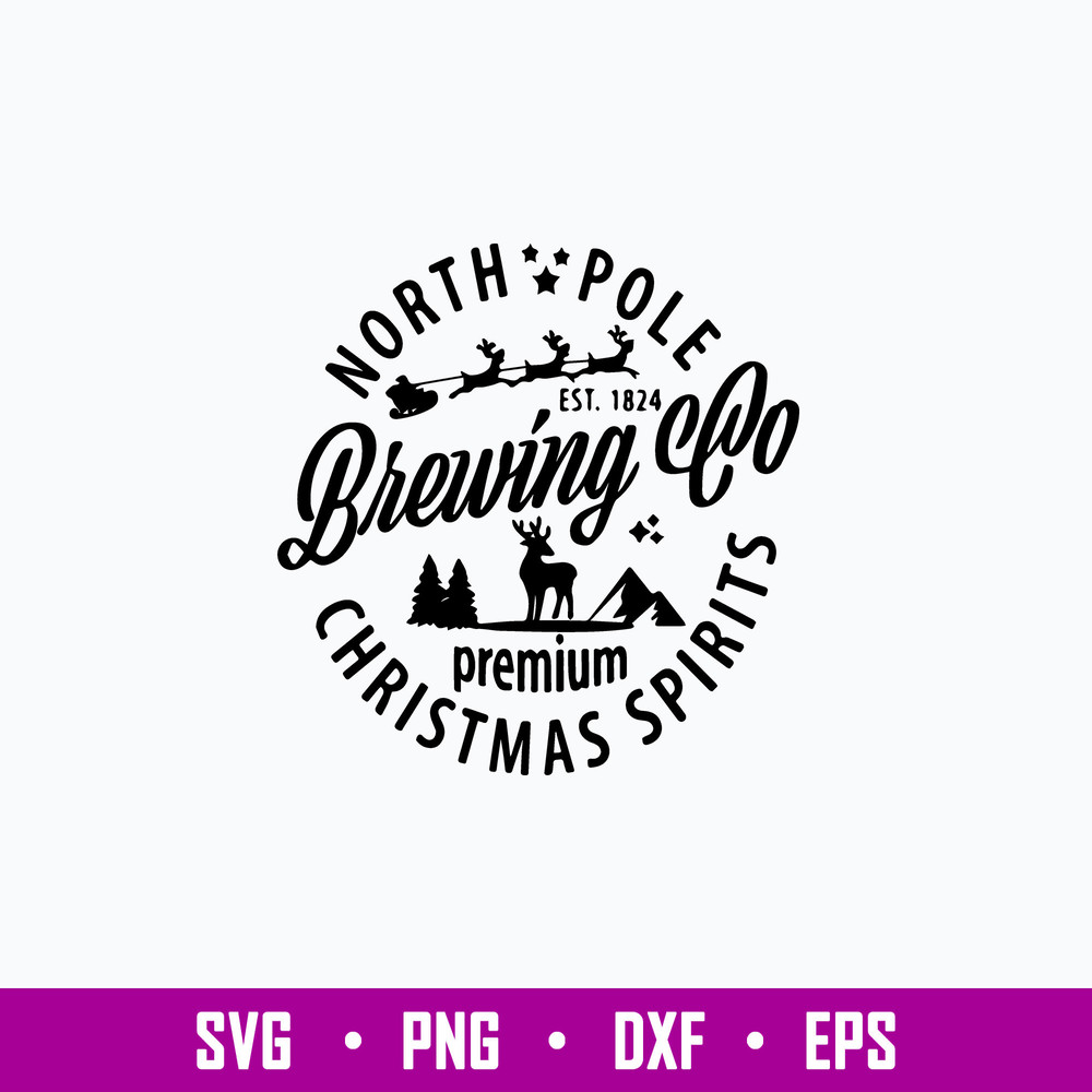 North Pole Brewing Co Christmas Spirits Svg, Png Dxf Eps File.jpg