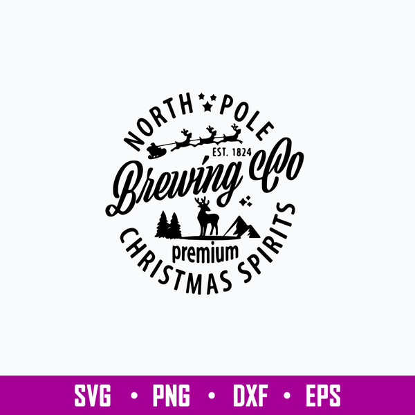 North Pole Brewing Co Christmas Spirits Svg, Png Dxf Eps File.jpg