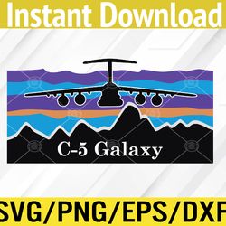 C-5 Galaxy Mountain Airlift Svg, Eps, Png, Dxf, Digital Download