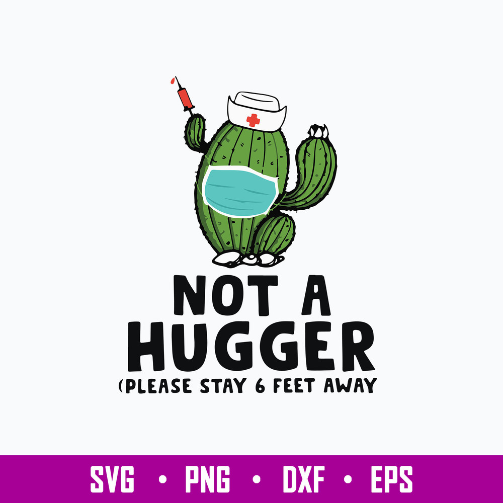 Not A Hugger Face Mask Svg, Cactus Svg, Png Dxf EpsFile.jpg