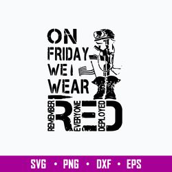 On Friday We Wear Red Svg, Png Dxf Eps File