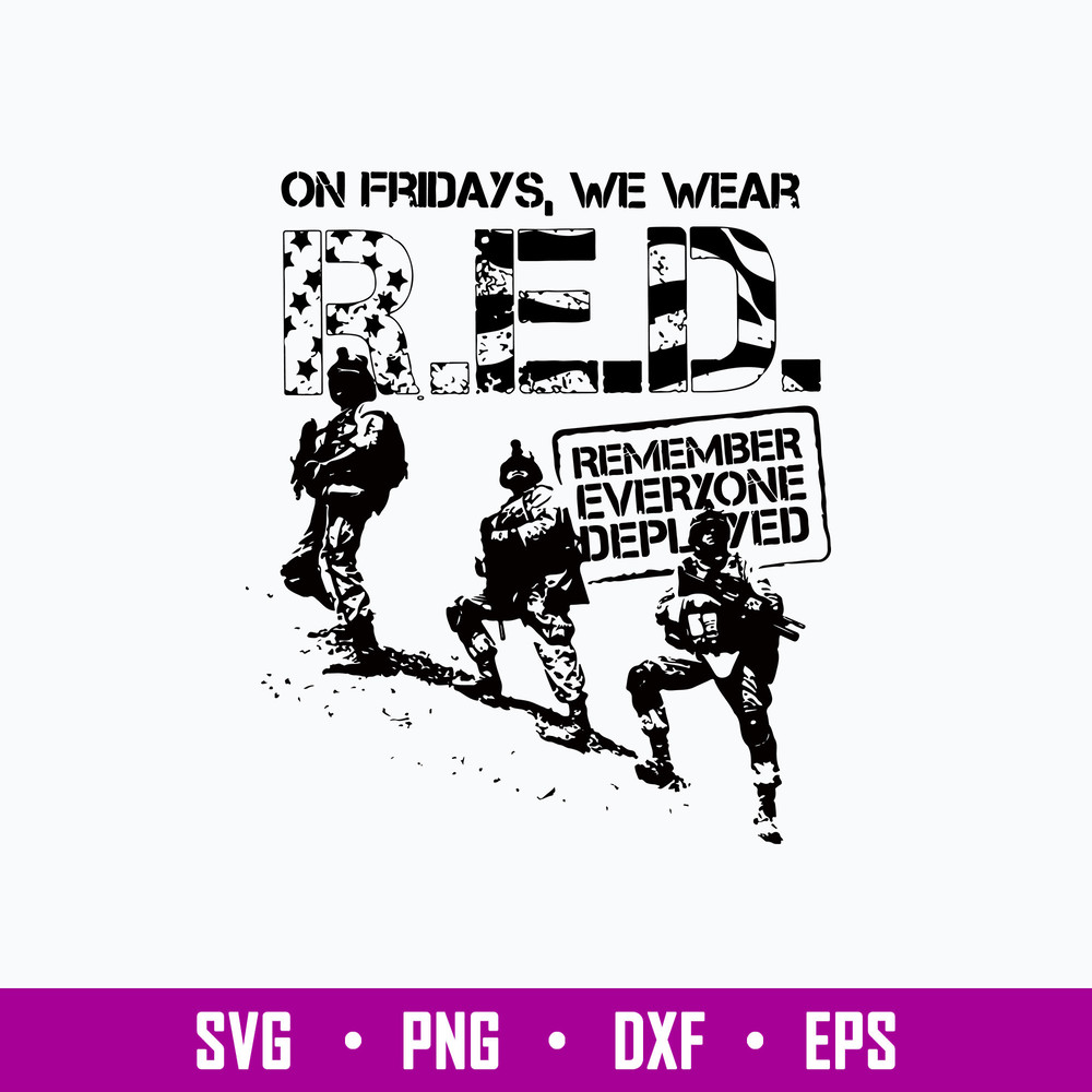 On Friday We Wear Red Veteran Svg, Png Dxf Eps File.jpg