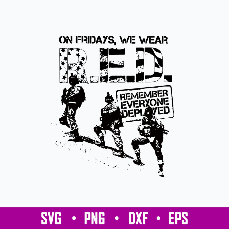 On Friday We Wear Red Veteran Svg, Png Dxf Eps File.jpg