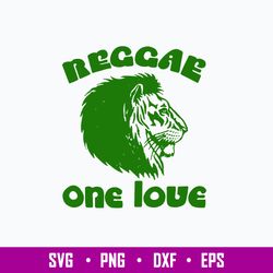 One Love Reggae Svg, Lion Svg, Png Dxf Eps File