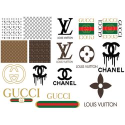 Gucci Svg, Gucci Logo Svg, Gucci Pattern, Lv Svg, Louis Vuitton Svg, Lv Pattern, Chanel Svg, Dripping Chanel Svg, Fashio