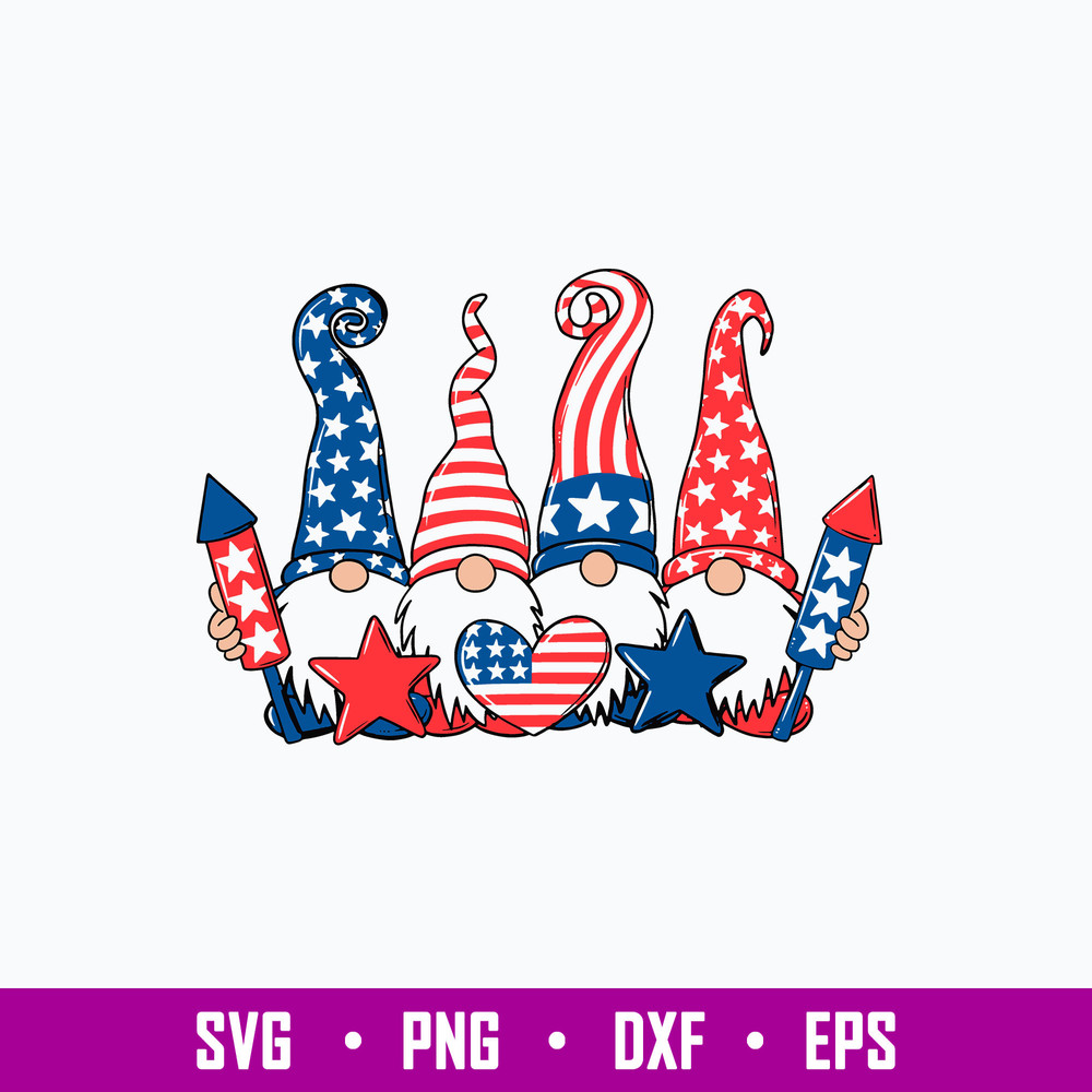 Patriotic Gnomes Svg, Gnomes Flag USA Svg, Png Dxf Eps File.jpg