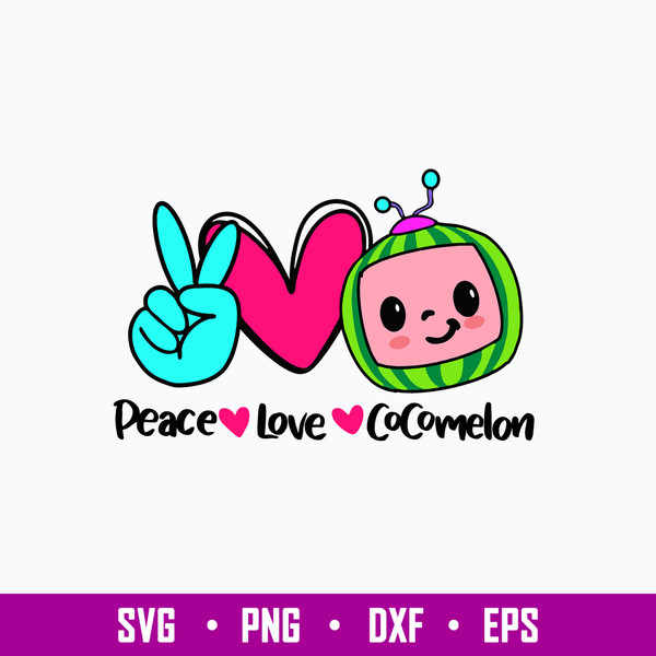 Peace Love Cocomelon Svg, Cocomelon Svg, Png Dxf Eps File.jpg